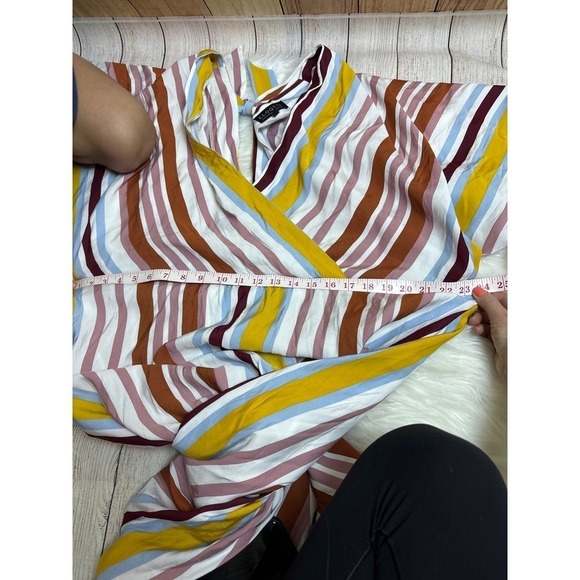 Eloquii Striped V-neck Midi Dress Women's Size 20 - Picture 8 of 9